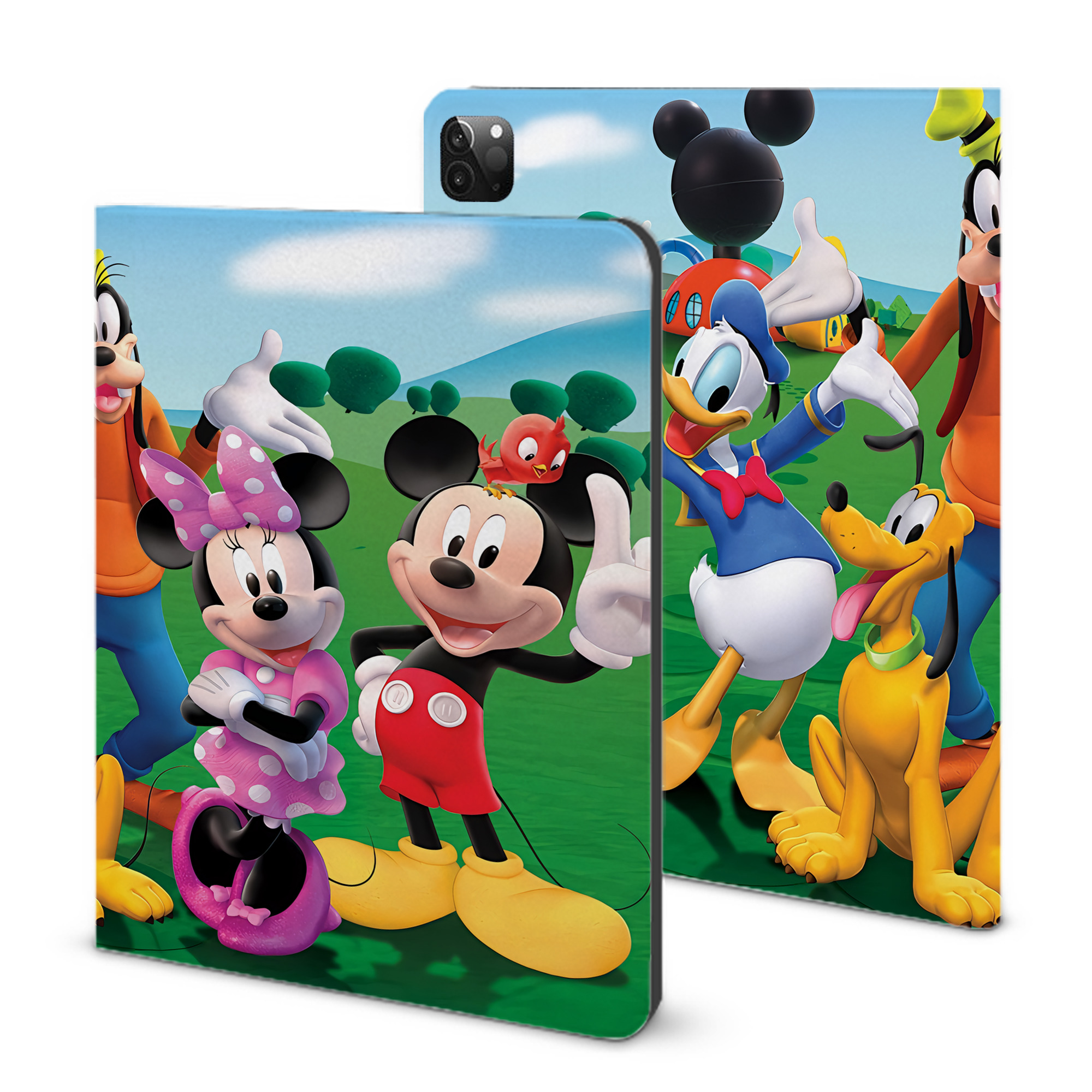 （画像用） ミッキーマウス Mickey Mouse IPadケース ペンホルダー付き ブックスタイルデザイン